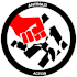 Replacing the logo on my Antifa t-shirts with Antinazi Action logo, for legal reasons (a.k.a. to piss the government off)